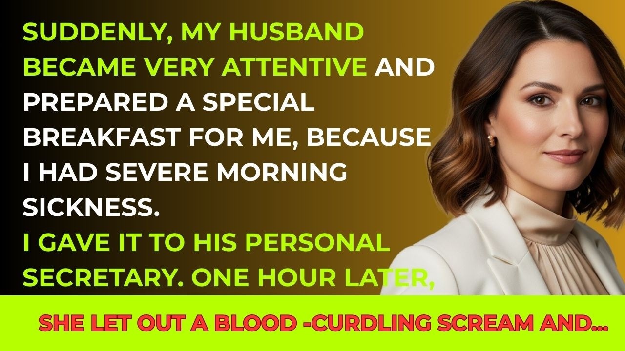 My husband made me a special breakfast, but I had bad feeling and gave it to his secretary. Then...