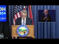Ohio Governor Mike DeWine's update on the status of the Coronavirus and the state's response on 7/30