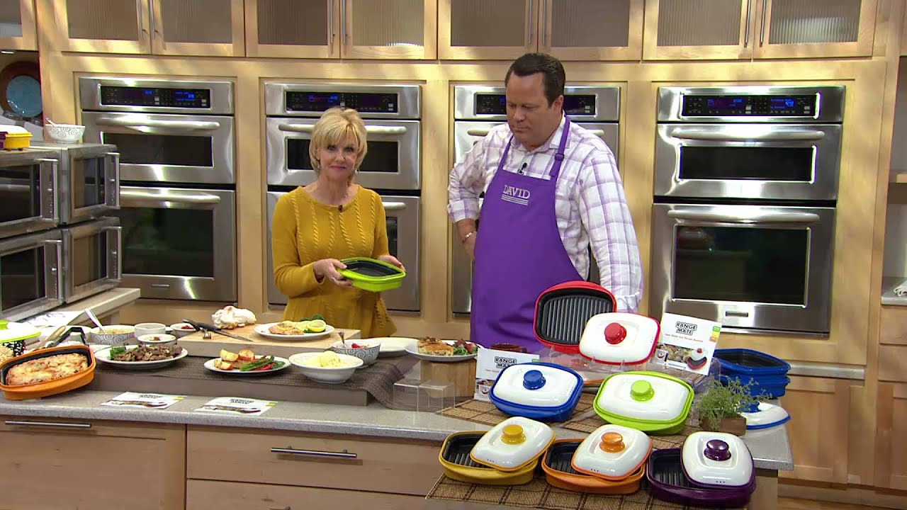 Rangemate 3 pc set Nonstick Microwave Grill Pan with David Venable