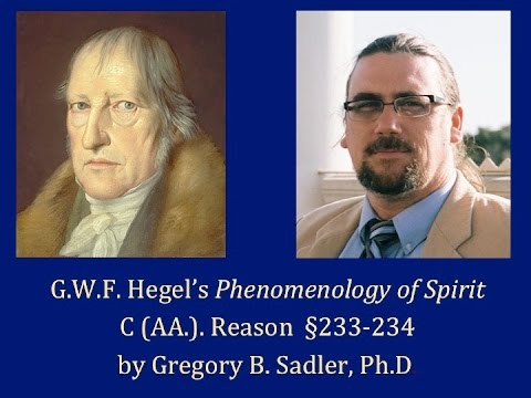 Half Hour Hegel:  Phenomenology of Spirit (Reason, sec. 233-234)