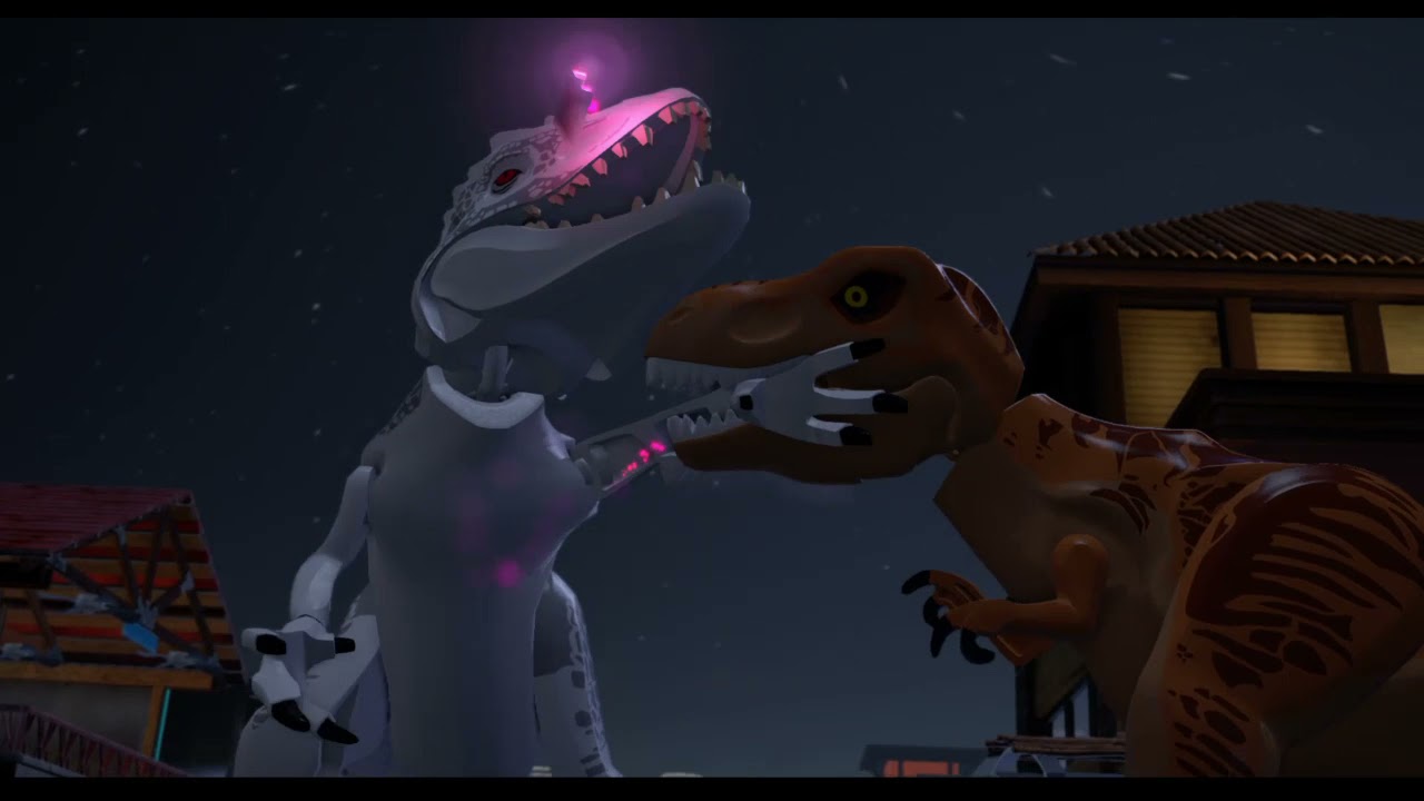 T-Rex VS Indominus Rex em LEGO Jurassic World : O Mundo dos Dinossauros #20  