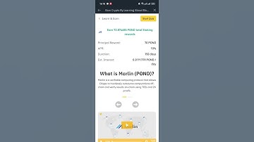 What is Marlin (POND) Answer. #bitcoin #binance #pond #youtubeshorts