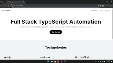 Full Stack Next.js shadcn/ui Drizzle ORM Auth.js Tutorial Using shadriz Automation Under 15 Minutes