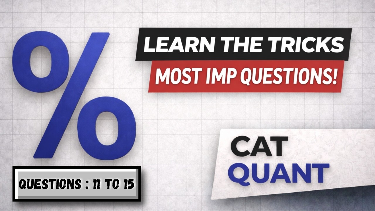 Advanced Percentages for CAT | High-Level Quant Questions