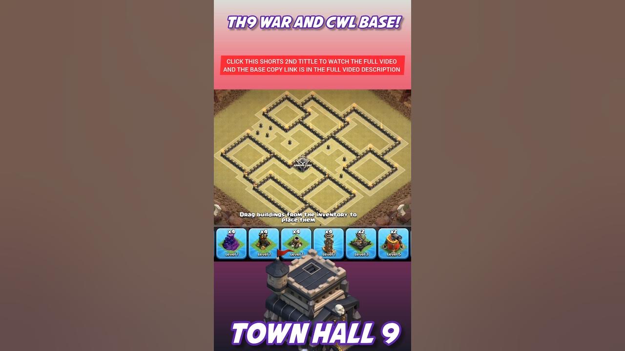 Th9 Best Cwl BASE LAYOUT! #clashofclans #geniusclash Th9 Best Cwl BASE LAYOUT! #clashofclans #geniusclash