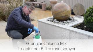 Cleaning Green Algae from your Foras stone bench or birdbath