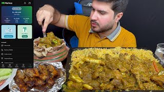 ASMR; Eating Spicy Mutton Kunna+Spicy Chicken Biryani+Spice BBQ Chicken Drumsticks || Real Mukbang