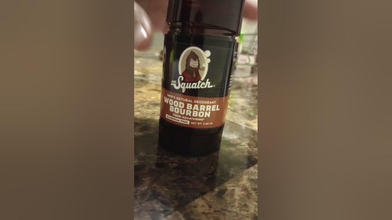 Wood barrel bourbon deodorant (Dr. Squatch) 