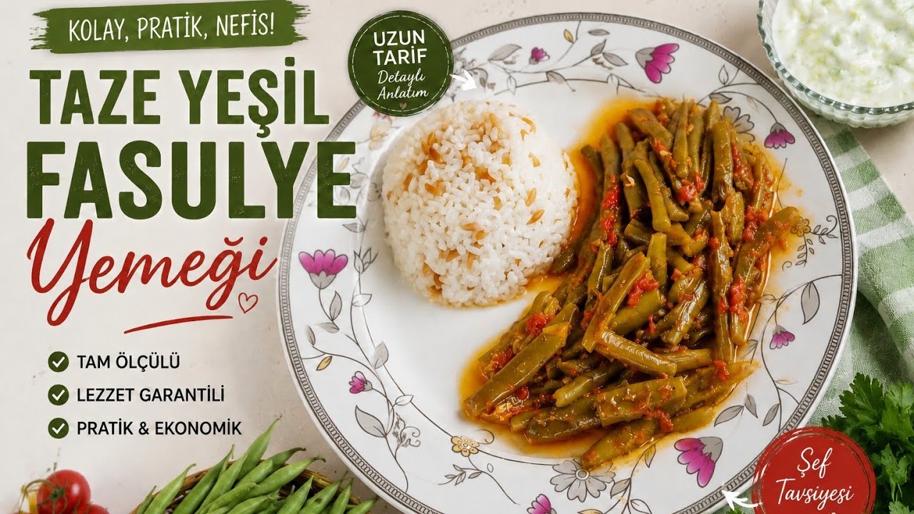 Taze Yeşil Fasulye Yemeği Tarifi 🥘 Tam Ölçülü En Lezzetli Yeşil Fasulye Nasıl Yapılır? | Anne Usulü