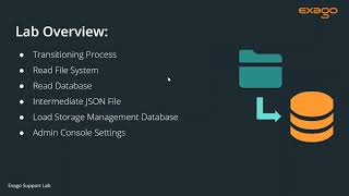 Exago BI Support Lab — Storage Management Migration