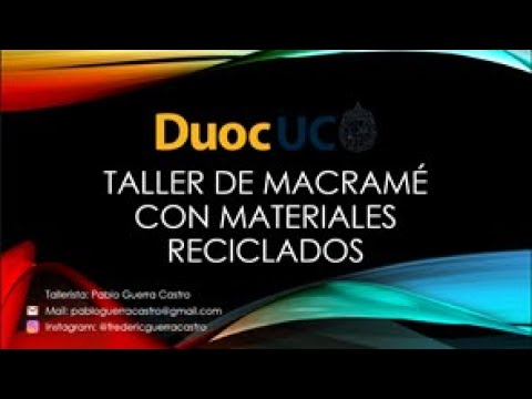 Taller II "Macramé" con Pablo Guerra Castro