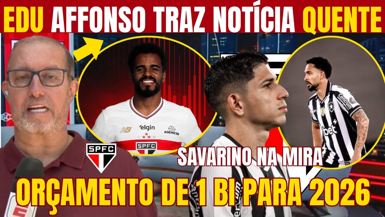 EDU AFFONSO TRAZ INFORMAÇÕES QUENTES DO SÃO PAULO! DANIELZINHO APRESENTADO! BUSCA POR MAIS REFORÇOS!