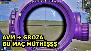 AVM 8X + GROZA  BU MAÇ MÜTHİŞ ! SAKIN KAÇIRMAYIN SOLO SQUAD PUBG MOBİLE