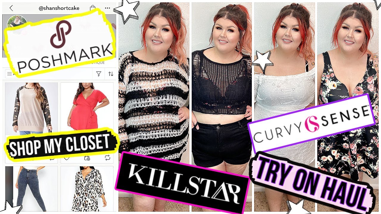 SHOP MY CLOSET ON POSHMARK + Killstar & Curvy Sense Plus Size Haul 2021