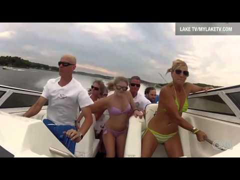 Watch boaters painfully crash as boat hits wake on Lake of the Ozarks and aftermath.