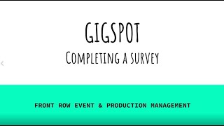 Completing a GigSpot Survey screenshot 3