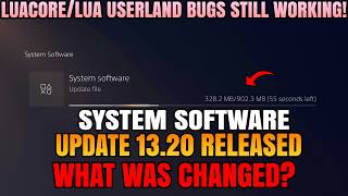 NEW PLAYSTATION SYSTEM SOFTWARE UPDATE 13.20 