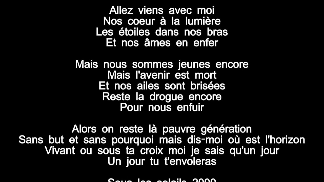 Damien Saez   soleil 2000 paroles