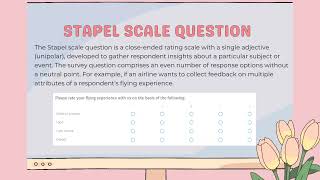 Types of Question- Stapel Scale Question