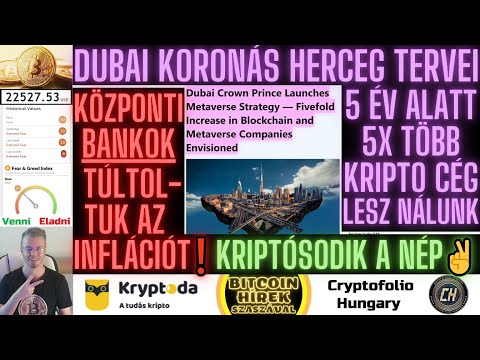 Bitcoin Hírek (820) - A Dubai Koronás Herceg Tervei: 5 év alatt 5x több Kripto Cég lesz nálunk 