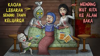 Lebaran sama Setan - Gara2 keluarga gak ada yg datang #HORORKOMEDI | Kartun Hantu Lucu screenshot 1