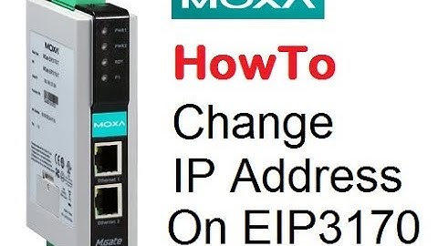 Moxa EIP3170 - Change IP Address