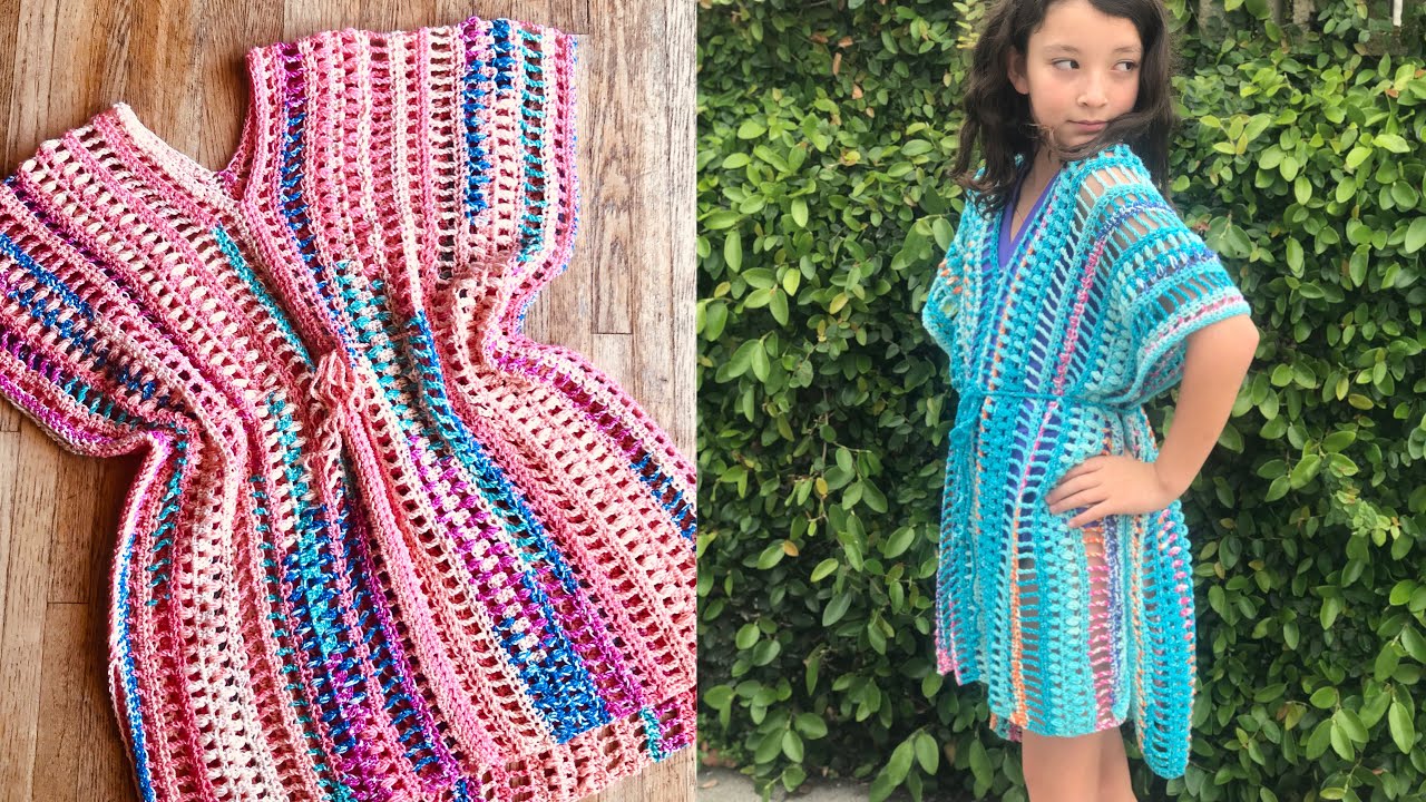 Jolie's Boho Beach Coverup/Tunic Toddler to Plus size adult Crochet