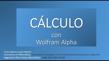 Electiva Cálculo con Wolfram Alpha