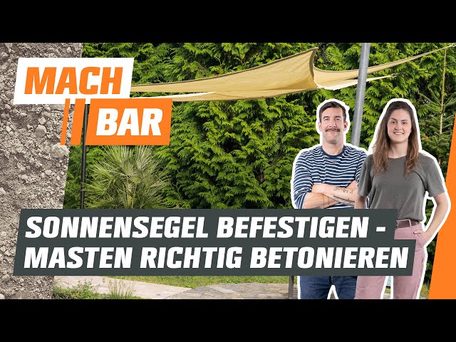 Sonnensegel befestigen  2 verschiedene Methoden | OBI - YouTube