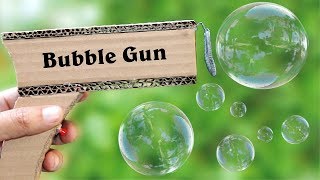 How To Make Bubble Machine at Home Using Cardboard and Dc Motor Bubble Gun Machine