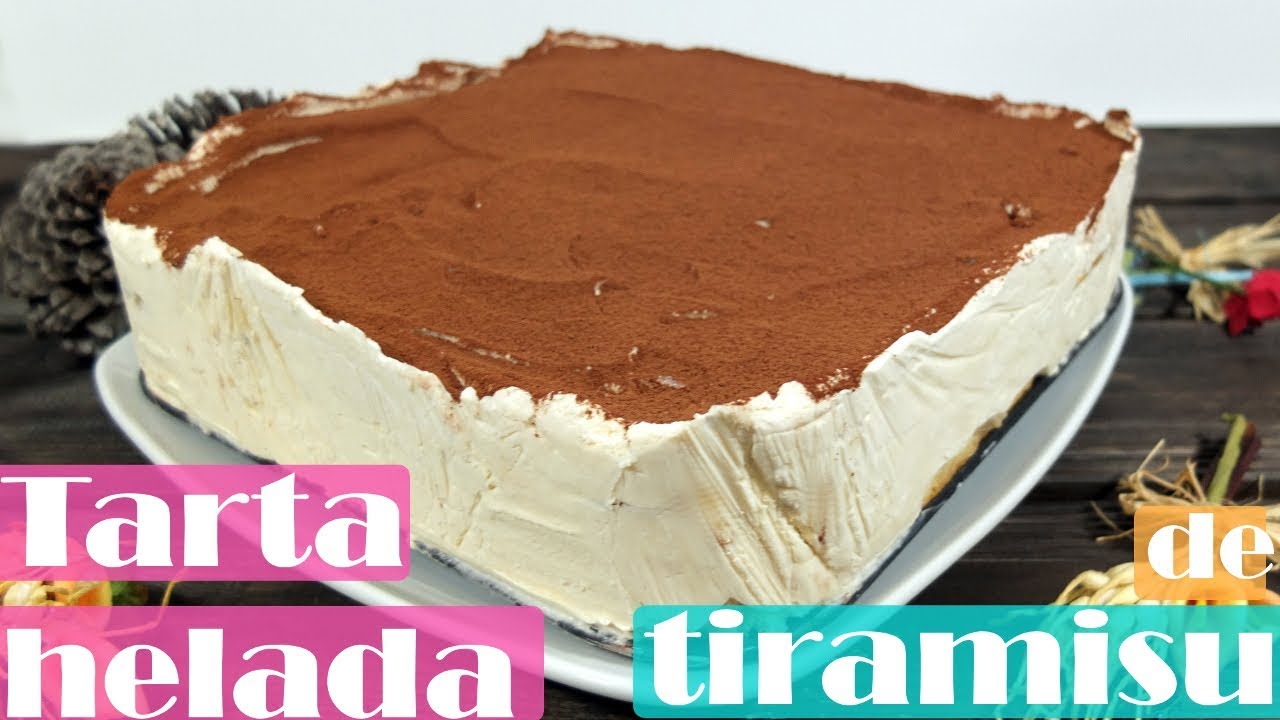 TARTA HELADA de TIRAMISÚ,😍😋 POSTRE CREMOSO FRÍO FÁCIL Receta # 396