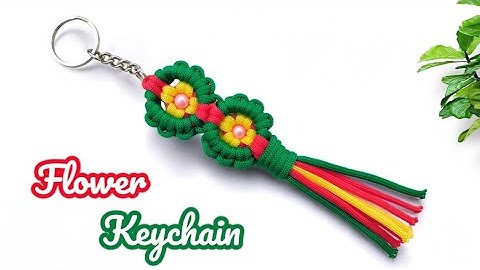 DIY Macrame Flower Keychain Tutorial | Llavero de flor de Macramé