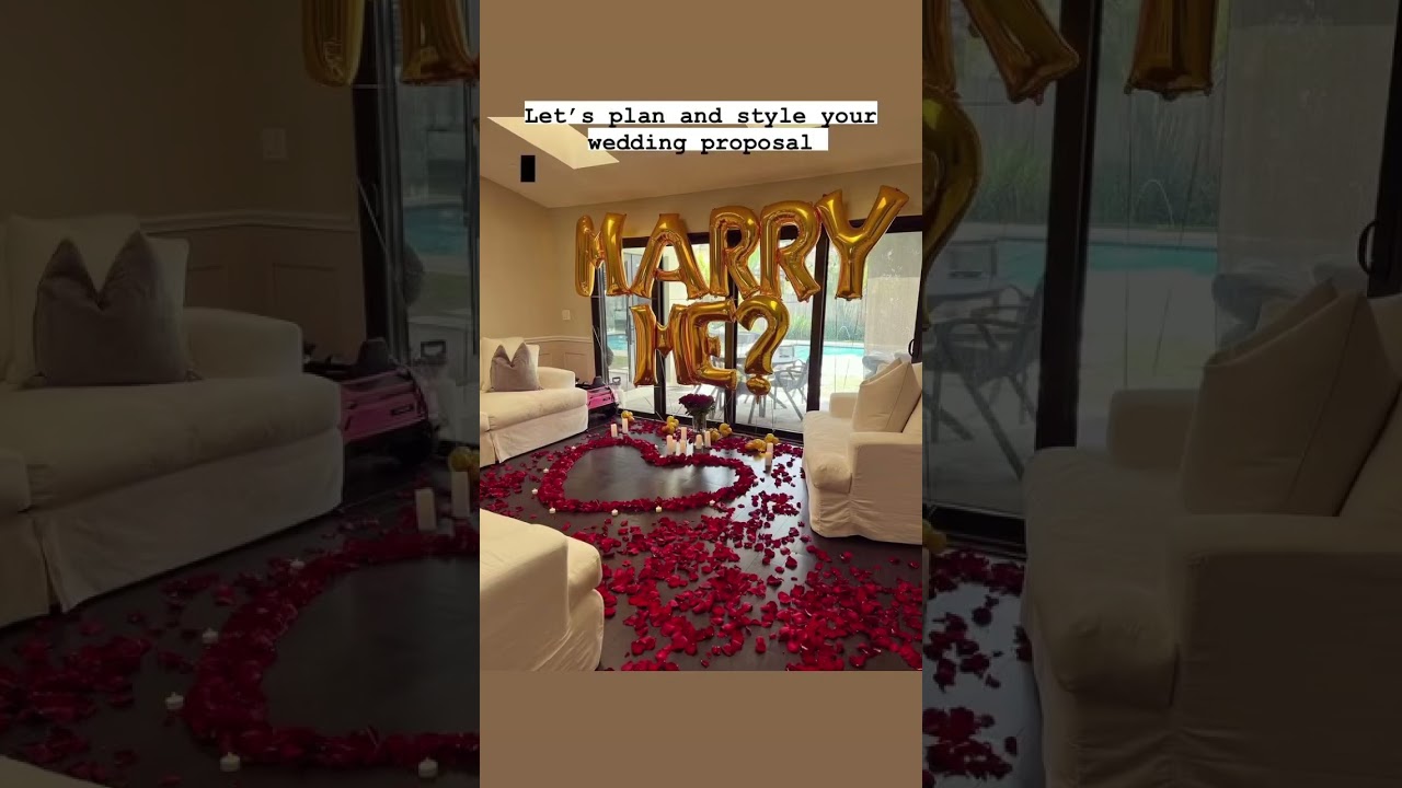 Wedding proposal decor idea.