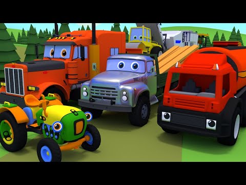 Мультики про машинки. Грузовики и самосвалы. Строительная техника. Трактор Макс и рабочие машины.