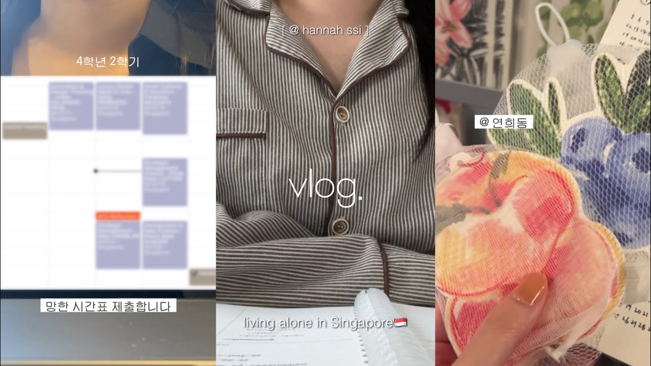 vlog. 졸업반 개강 브이로그ㅣ출국, 입주, 개강, 첫 주부터 몰아치는 팀플, 교내활동 ⍥