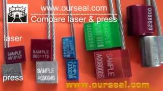 The difference between by laser and by press on security seals.