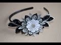 Черный ободок Мастер класс как сделать черный ободок своими руками DIY handmade flower accessory