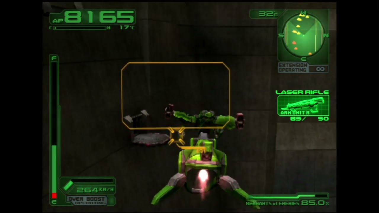 Armored Core 3 - Hard - Mission - Safeguard Water Supply - S Rank - Hidden Part: MWR-M/45