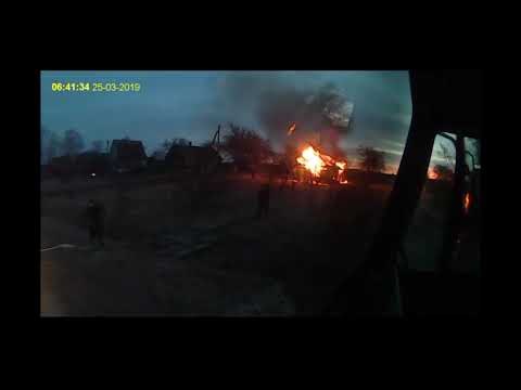 Пожар дома д  Мерицкое Глубокского района