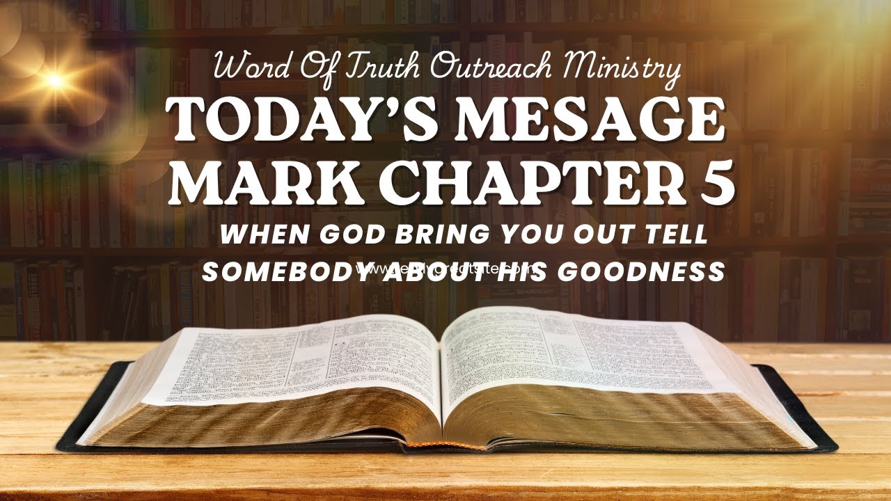 Once you are delivered go tell the goodness of God