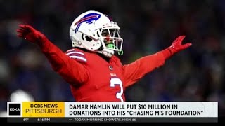Buffalo Bills' Damar Hamlin will put the millions raised into Chasing M's Foundation