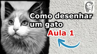 Como desenhar um gato passo a passo  Tutorial completo de como desenhar um  gato de forma realista. Aqui mostro todos os detalhes de pêlos sendo feitos  em uma aula 100% narrada.