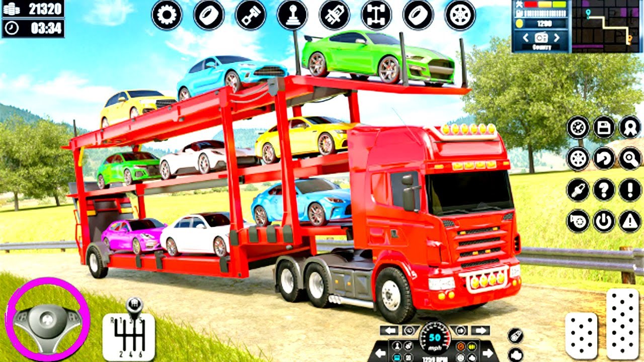 Car Transporter Truck Games 3D 🚛  Real Car Delivery Simulator Android Gameplay