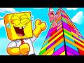 SpongeBob Plays GIANT JENGA in Roblox!