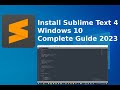 How to install Sublime Text 4 on Windows 10 in Hindi | Complete Guide | 2023 | learn sublime