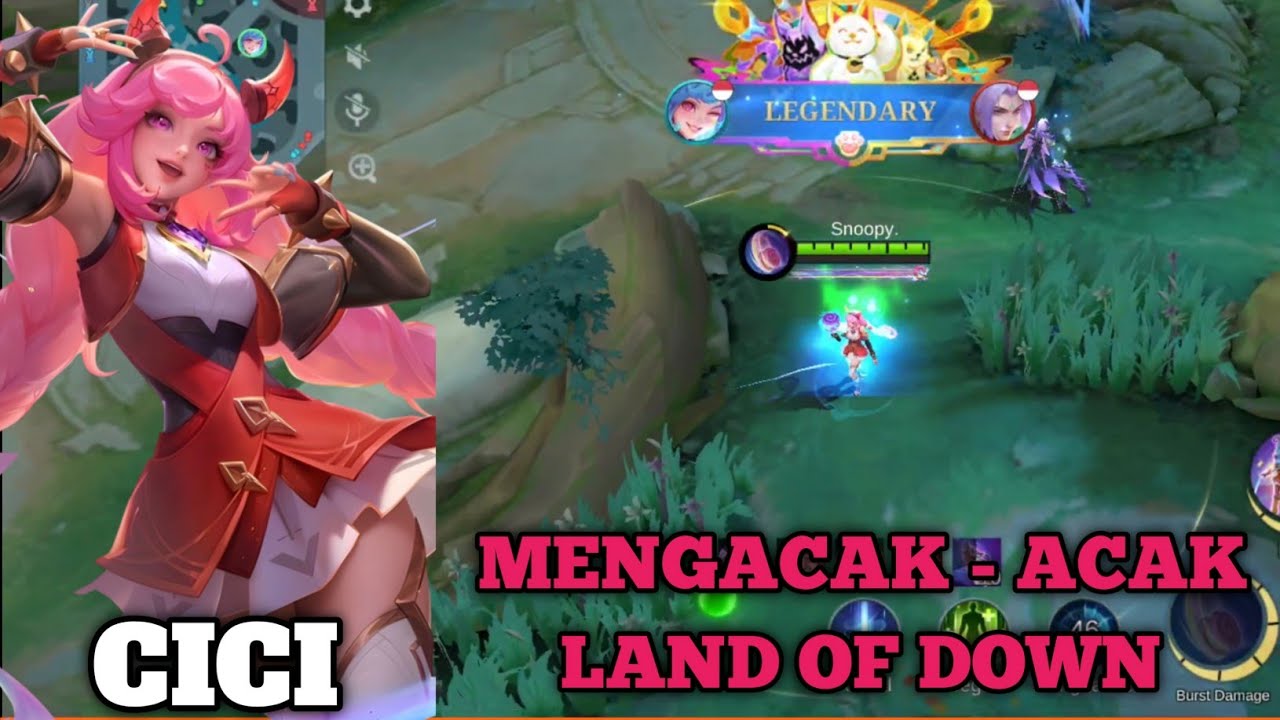 CICI MENGACAK - ACAK LAND OF DOWN ! CICI GAMEPLAY !! BEST BUILD CICI TERSAKIT !!! - MOBILE LEGENDS