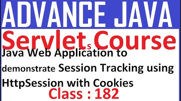182 Java Web application to demonstrate Session Tracking using HttpSession with Cookies | Servlets T