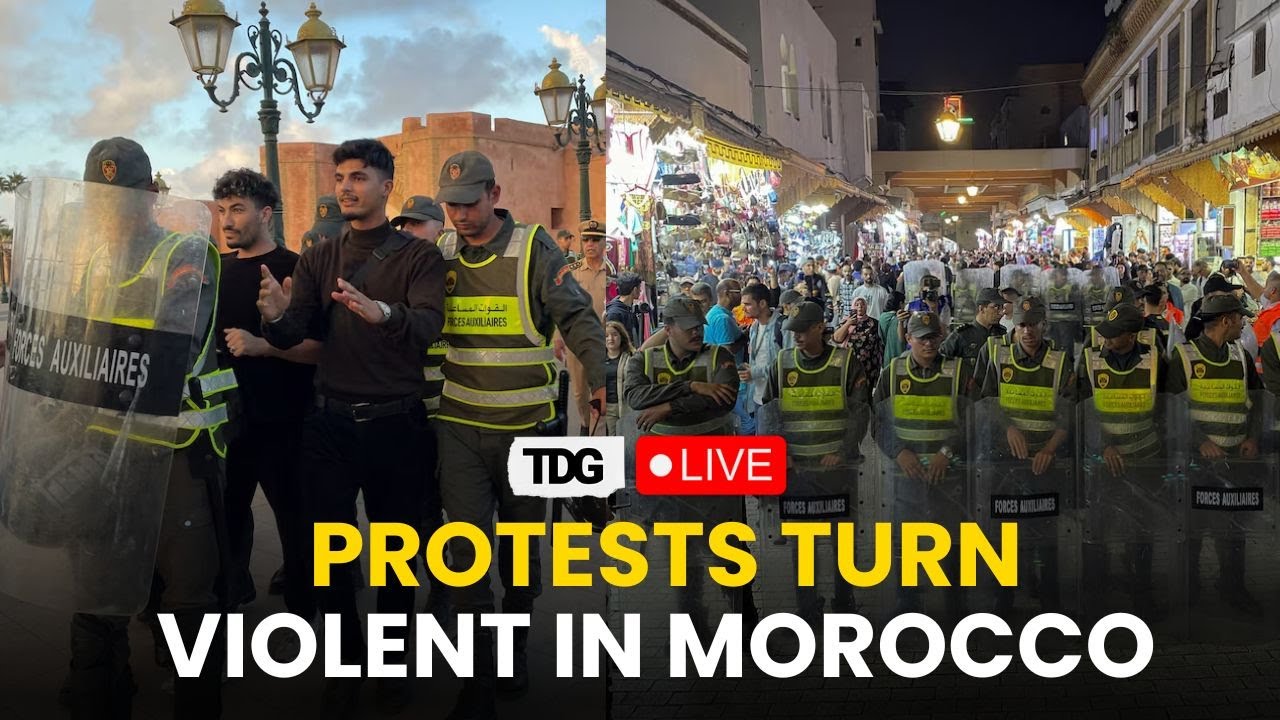 Moroccan Riots Morocco Protests LIVE: Chaos in Morocco | Streets Filled with ...