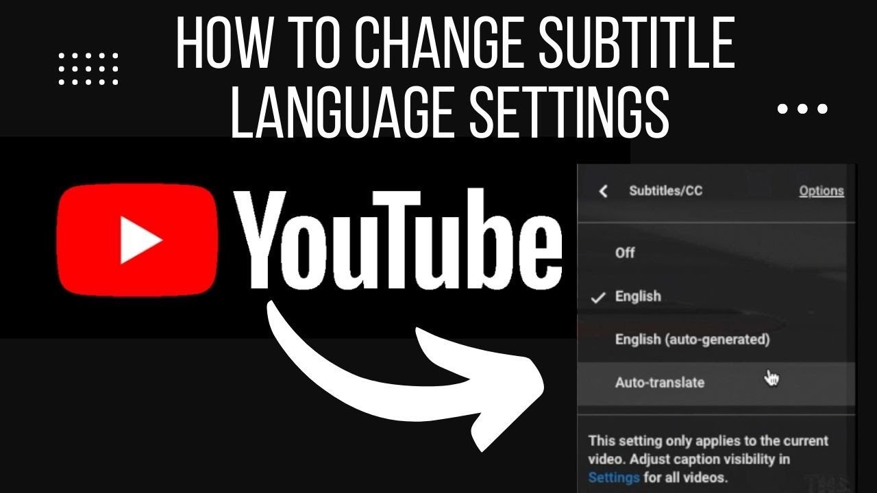 Youtube How To Change Subtitle Language Settings Youtube