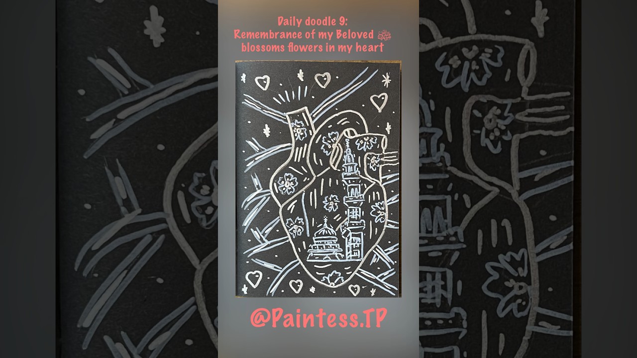 Daily doodle 9 Remembrance of my Beloved ‎ﷺ blossoms flowers in my